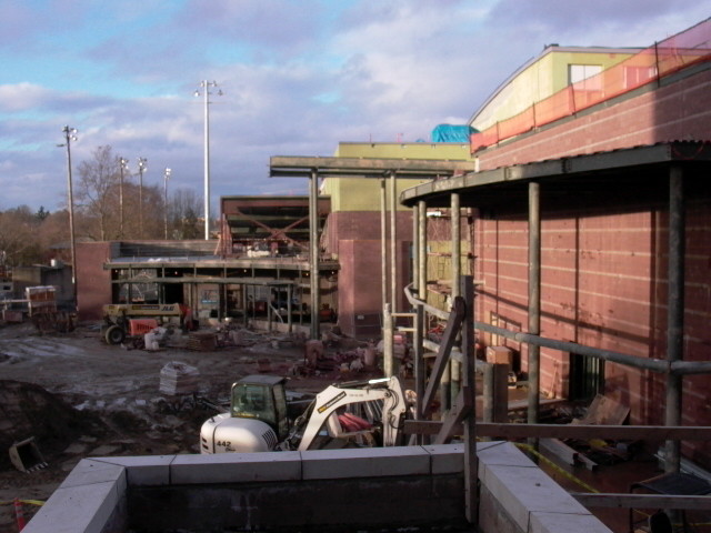 Entry- looking north at new PAC-PE building