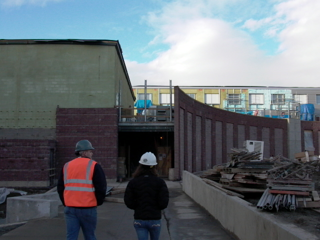 New PAC-PE buildings- walkway from entry